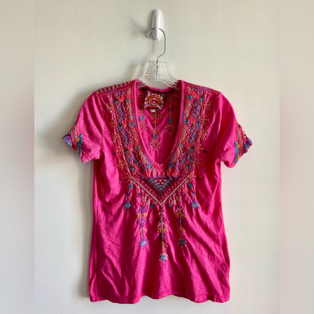 Johnny Was Embroidered Tee